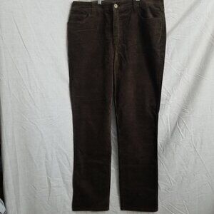 St. Johns Bay Women’s Corduroy Pants Chocolate Chip Mid Rise Size 18T NWT